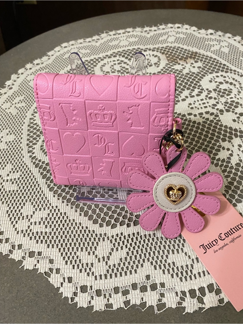 Juicy Couture Heart Charm Wallet Pink NWT - Picture 6 of 6